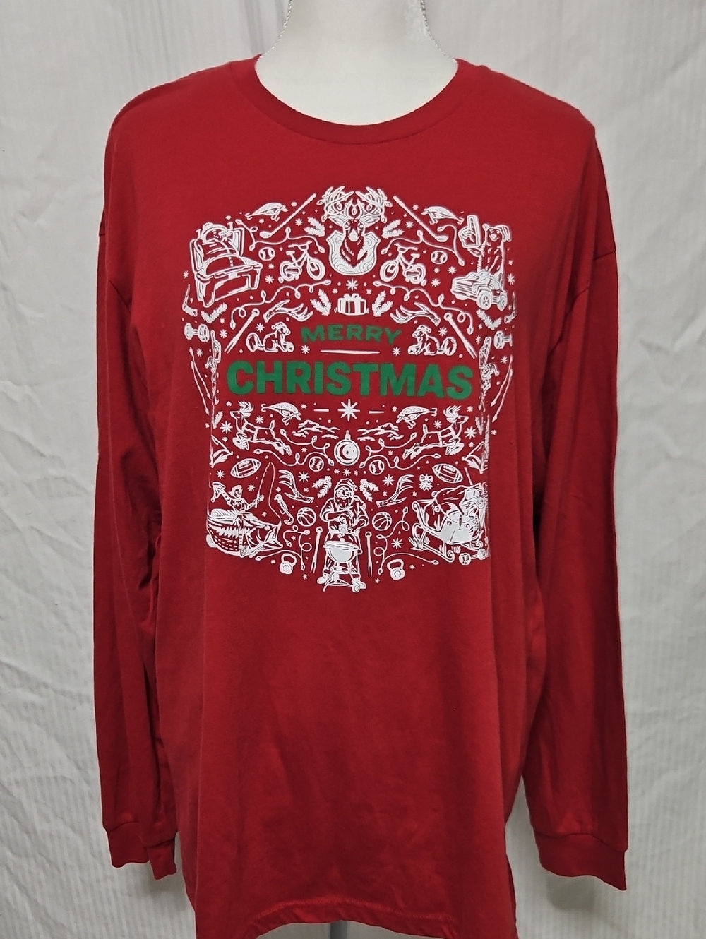 St Jude 'Merry Christmas' Graphic Long Sleeve Tee